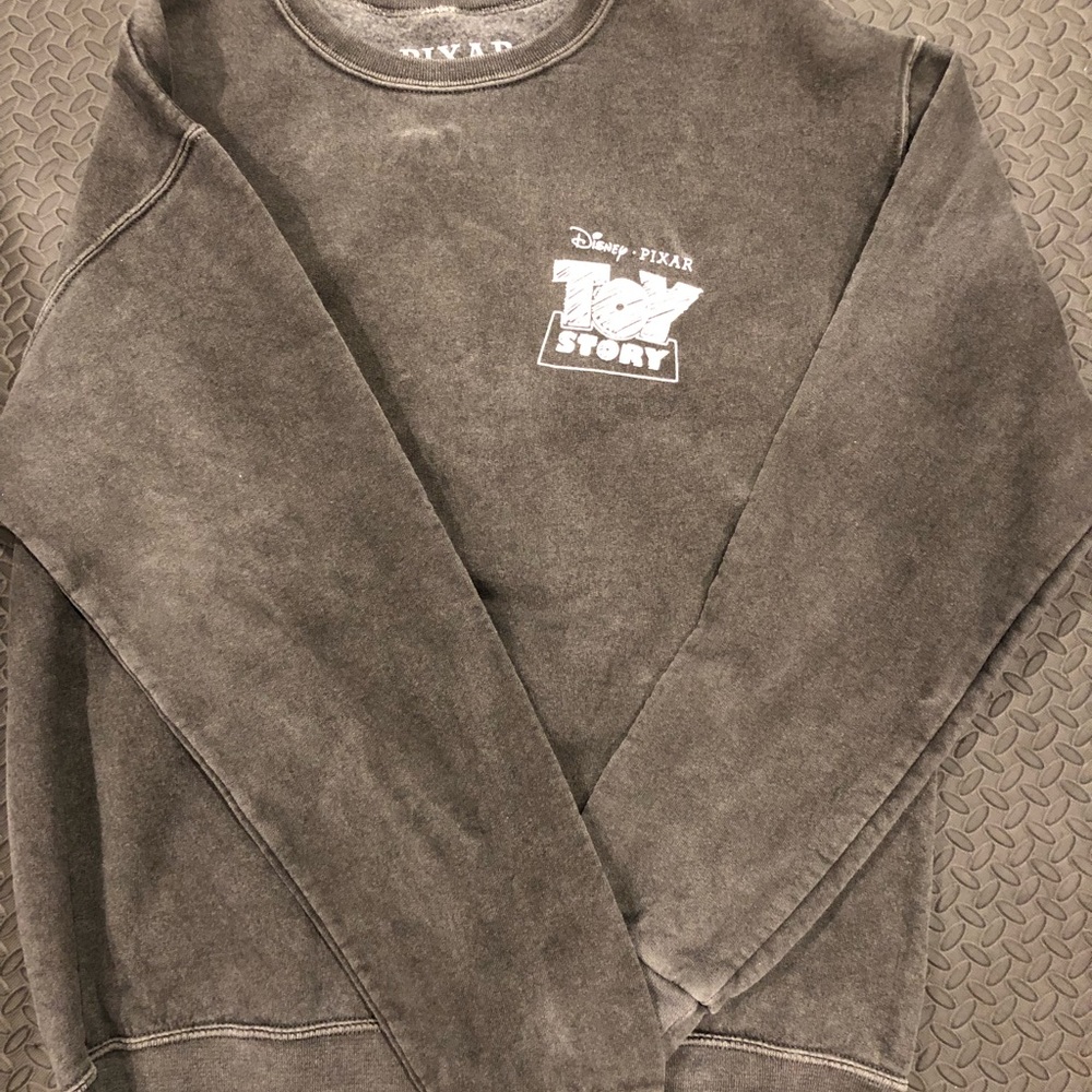 Buzz light year.  Toy Story crew sweatshirt